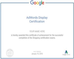 Google AdWords Display Certification