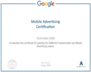 Google Adwords Mobile AdvertisingCertification