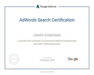 Google Adwords Search Certification