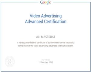 Google Adwords Video Advertising Certification