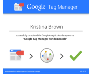 Google Tag Manager Fundamental Certificate