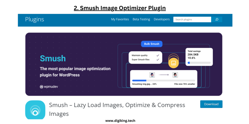 Smush Image Optimizer Plugin